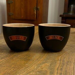 Baileys Irish Cream YOURS & MINE Cups Mugs Coffee /Dessert Holiday Set of 2